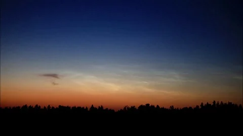 Time lapse of Noctilucent clouds Stock Footage 99903273