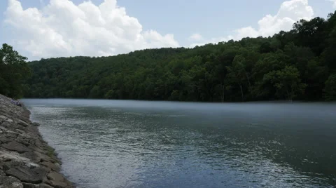 Time Lapse of Norris River Mist in Tennessee Stock-Footage 51393823