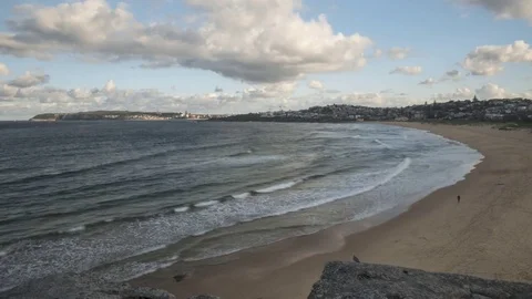 Time Lapse of North Curl Curl Beach in Sydney, Australia Vidéo 76752932