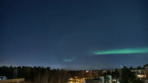 Time-lapse of the Northern Light in Espoo Stock Footage 190410686