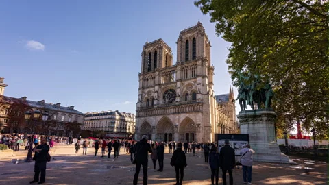 Time lapse of Notre Dame Cathedral in Paris Stock-Footage 324614417