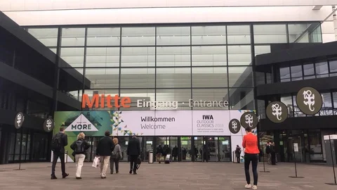 Time lapse on nuremberg messe firearms exhibition gun show  Видео 87197795