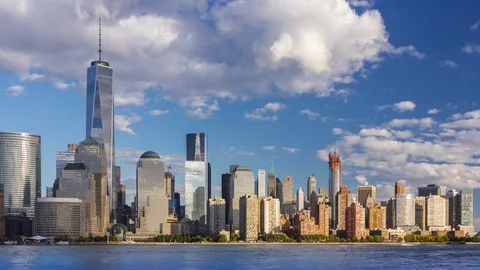Time Lapse NYC Financial District Stock Footage 77084469