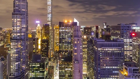 Time Lapse NYC MidTown from 62nd Floor Stock Footage 76939013