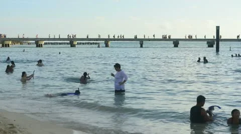 Time Lapse of Ocean and Crowded Dock Stock Footage 18570423