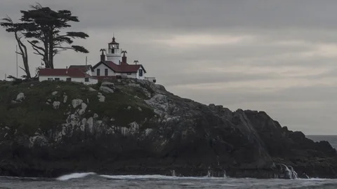 Time Lapse of Ocean and Lighthouse at Crescent City, California in 4K Vidéo 71146441