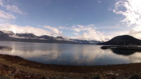 Time Lapse of Ocean and Mountains Video stock 50955741