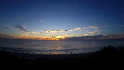 Time-lapse of the ocean during sunset - GoPro Stock Footage 105464561
