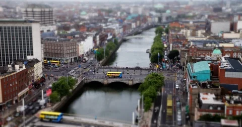 Time-lapse of O'Connell Bridge, Dublin, Ireland Stock Footage 122164587