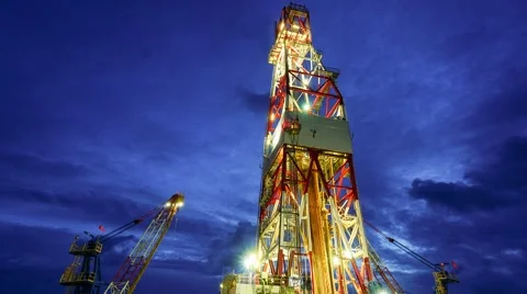 Time-lapse oil and gas Industry Stock Footage