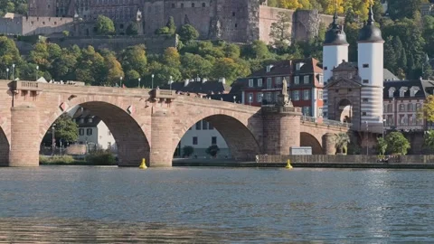 Time Lapse of Old Bridge in Heidelberg Stock Footage 318620252