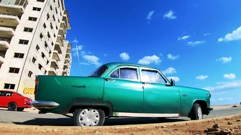 Time lapse old car Stock Footage 106381021