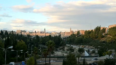 Time Lapse of Old City Jerusalem 4K Stock Footage 144317199