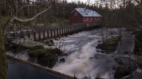 Time-lapse Old Mill in Öxabäck Sweden Vidéo 81639147