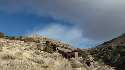 Time Lapse of old mining workings in ghost town. Stock Footage 95876324