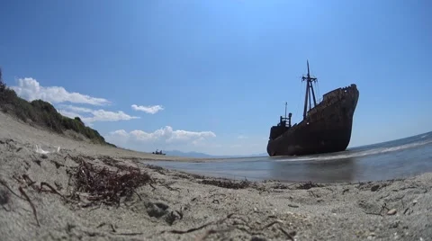 Time lapse old  shipwreck Stock Footage 51936471