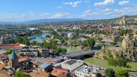 Time-lapse of the old Tbilisi Vídeos de archivo 246910566
