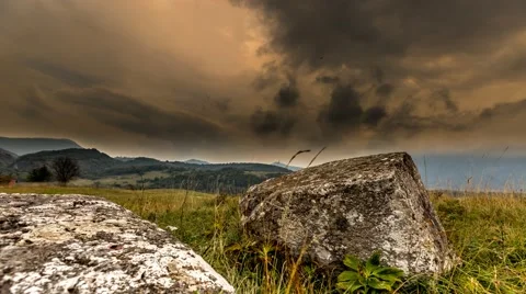 Time Lapse of old tombs and dark sky, 4K 스톡 동영상 47588731