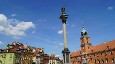 Time lapse - Old Town in Warsaw, Poland Stock Footage 49664393