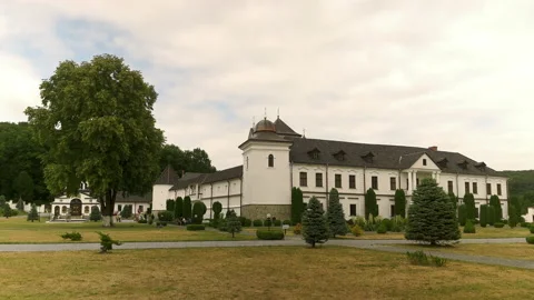 Time lapse of old Ukrainian monastery Stock Footage 200930689