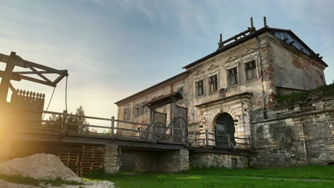 Time lapse of old Ukrainian monastery Stock Footage 200930759