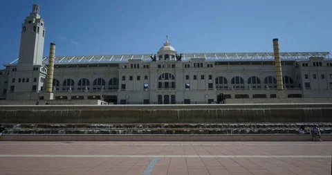 Time lapse of Olympic Stadium during a summer day Stock Footage 98790705