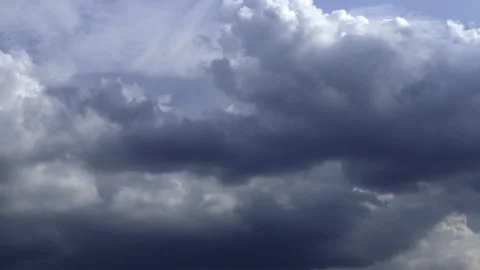 Time-lapse of Ominous cloud formations signaling severe weather Stock Footage 340472734