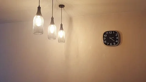 Time lapse of one hour in the clock in the modern apartment. Concept Stock Footage 301801703