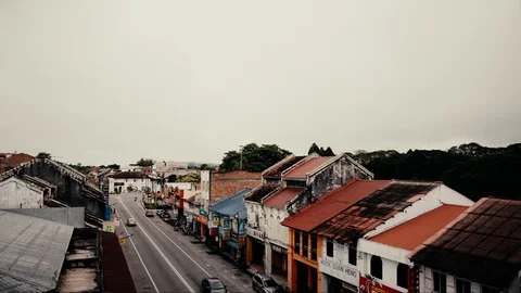 Time lapse of one of the old city in Northern Malaysia Stock Footage 99928348