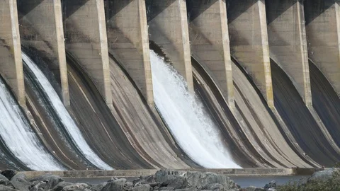Time Lapse Open Spillway at Conowingo Dam Maryland Stock Footage 101937304