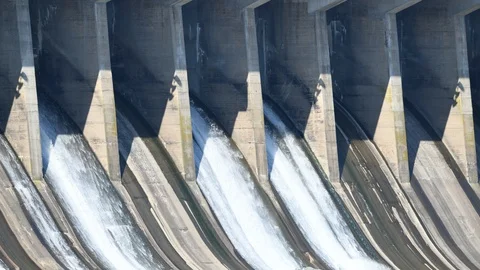 Time Lapse Open Spillway at Conowingo Dam Maryland Stock Footage 102080082