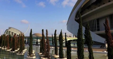 Time lapse Opera House in Valencia Stock Footage 80821235