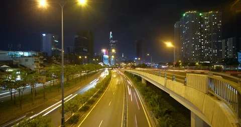 Time lapse or timelapse view of Ho Chi Minh City Stock Footage 112979018