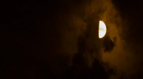 Time lapse orange moon 動画素材 456509