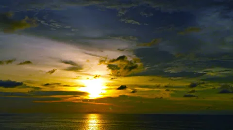 Time lapse of orange sunset Video stock 33228058