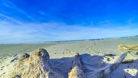 Time lapse of Oregon beach Stock Footage 80981513