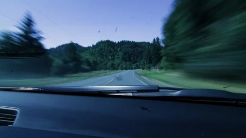 Time Lapse Oregon forest with one way bridge Stock Footage 86957768