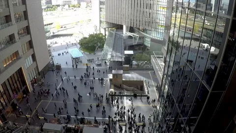 Time Lapse Osaka Train Station People Walking 스톡 동영상 81993977