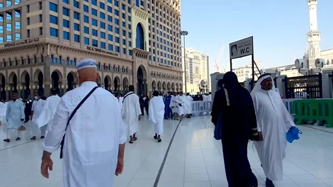 Time lapse, the outer courtyard of the Grand Mosque, January 14, 2023 Stock Footage 280129456