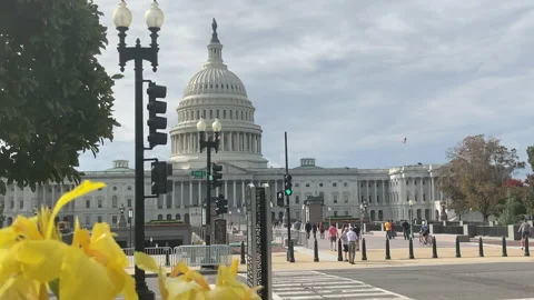 Time lapse outside of Capitol Building Stock Footage 141867100
