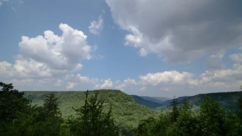 Time Lapse over the Cane Creek Valley at Fall Creek Falls State Park Stock Footage 82157272