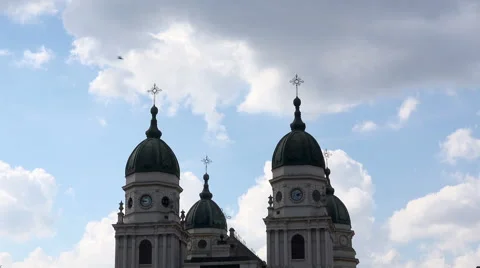 Time lapse over a cathedral Stock Footage 41864748