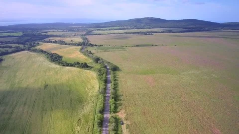 Time-lapse over the field Video stock 76650913
