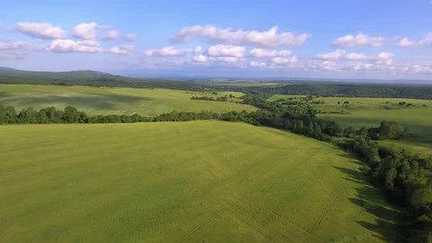 Time-lapse over the field Video stock 76652549
