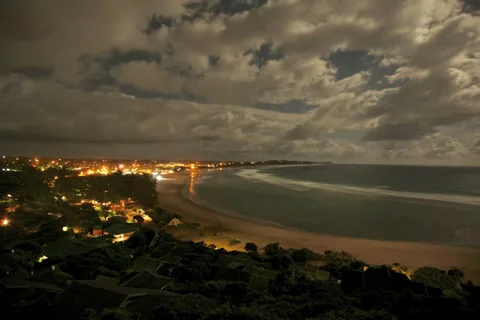 Time lapse over ponte do Ouro Bay Stock Footage 34664707