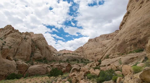 Time Lapse over Rocks in wash in Capitol Reef Utah - ProRes - 1080p 스톡 동영상 38911422