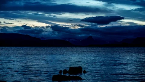 Time lapse over sea and mountains Stock Footage 116545075