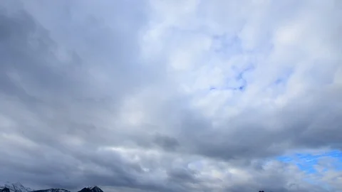 Time-lapse. Overcast over the Alps mountains Stock Footage 106340542