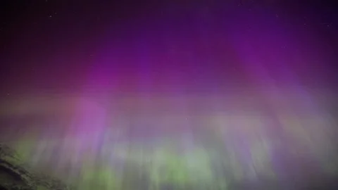 Time lapse of overhead aurora in Orkney Scotland in  4K Stock Footage 281785398