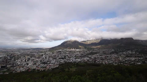 Time Lapse Overlooking Cape Town South Africa With Table Mountain In Background 스톡 동영상 230939535